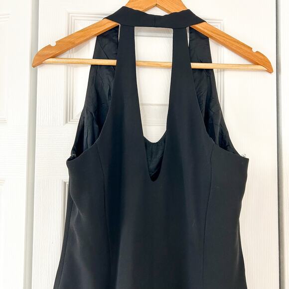 Laundry by Shelli Segal Black Halter A-Line Dress Size 12 Cocktail EUC - Picture 4 of 7